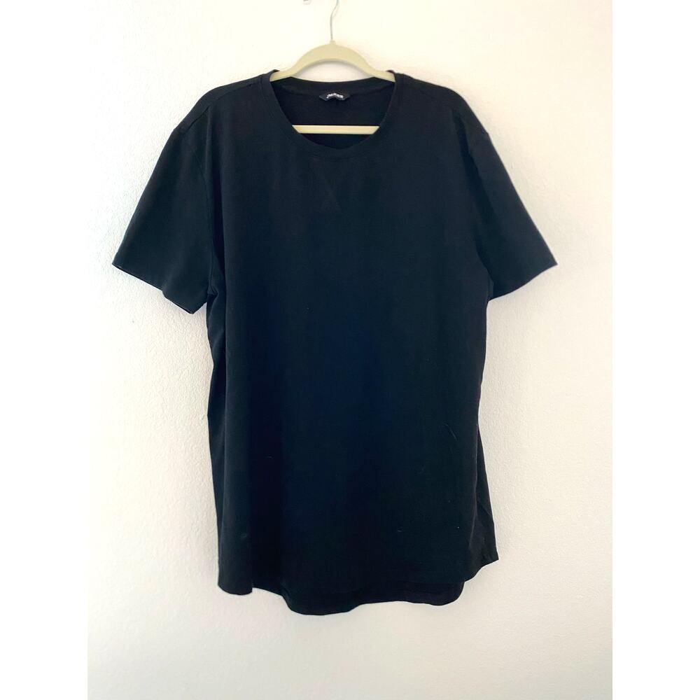 JMIERR Men's Black Crew Neck Stretch T-Shirt Size XL Short Sleeve Casual Tee